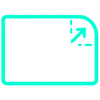 Opening corner radius icon